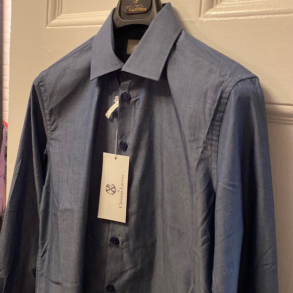 Christian Lacroix Shirts Christian Lacroix Navy Small 45 Button